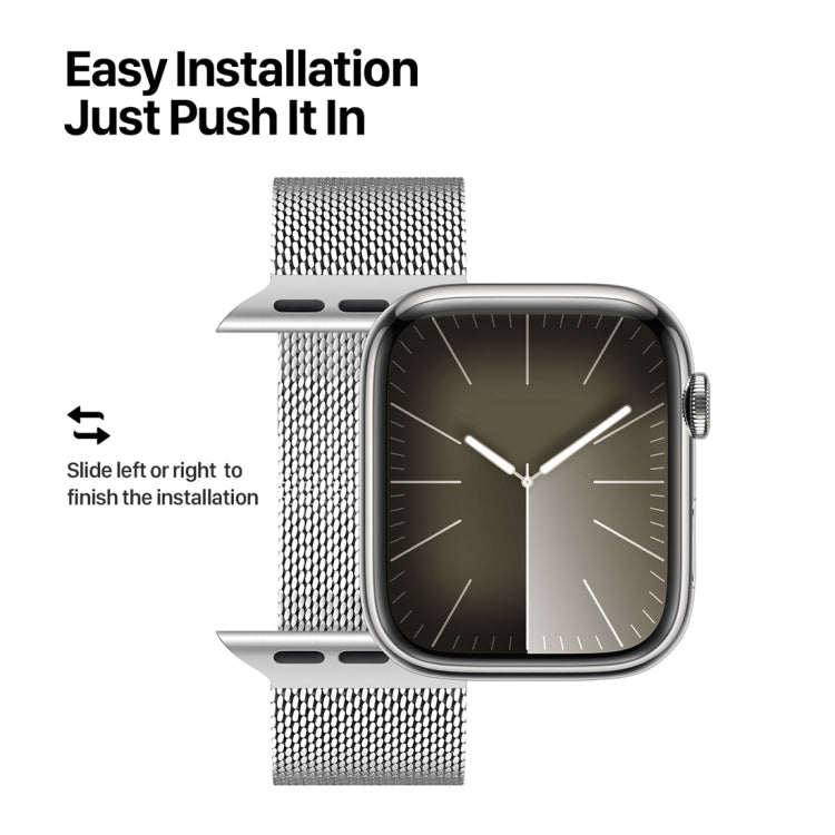 For Apple Watch 42mm DUX DUCIS Milanese Pro Series Stainless Steel Watch Band(Silver) - Watch Bands by DUX DUCIS | Online Shopping South Africa | PMC TechLife | Buy Now Pay Later Mobicred
