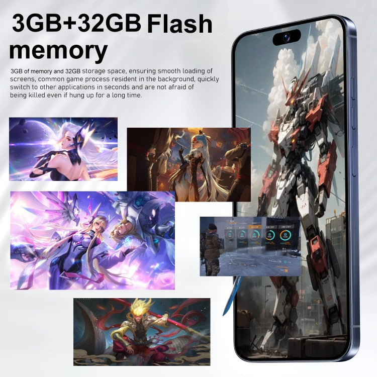 i15 Pro Max / VD1, 3GB+32GB, 6.79 inch Screen, Face Identification, Android 8.1 MTK6753 Octa Core, Network: 4G, Dual SIM(Gold) -  by PMC TechLife | Online Shopping South Africa | PMC TechLife