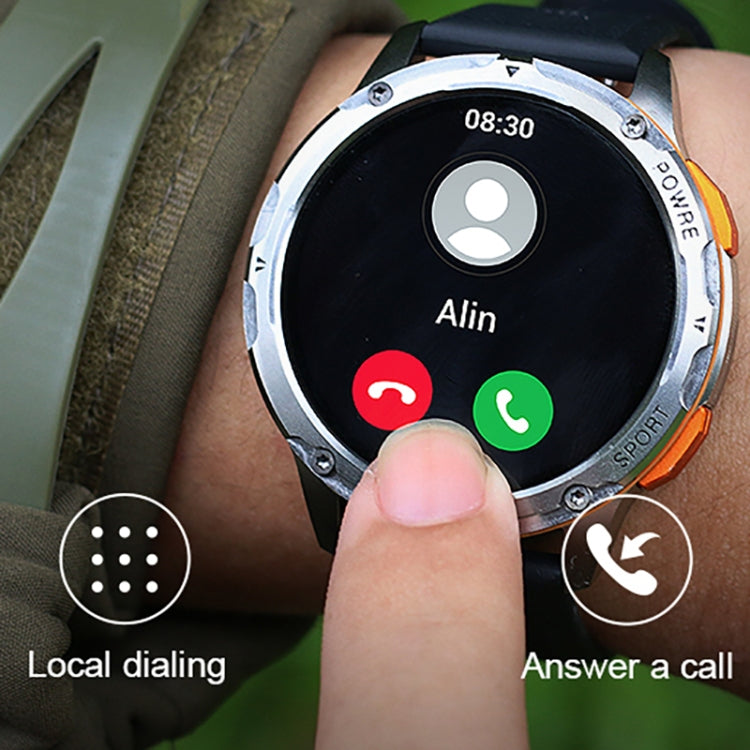 LEMFO AK59 1.43 inch AMLOED Round Screen Steel Strap Smart Watch(Black) - free shipping - PMC TechLife - Order now!