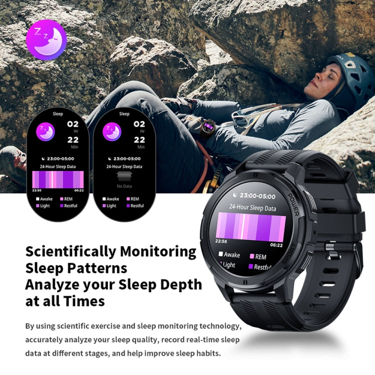 LEMFO C25 1.43 inch HD Round Screen Outdoor Smart Watch Supports Blood Oxygen Detection/Sedentary Reminder(Black Orange) - free shipping - PMC TechLife - Order now!