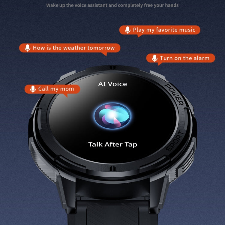 LEMFO C25 1.43 inch HD Round Screen Outdoor Smart Watch Supports Blood Oxygen Detection/Sedentary Reminder(Black Orange) - free shipping - PMC TechLife - Order now!