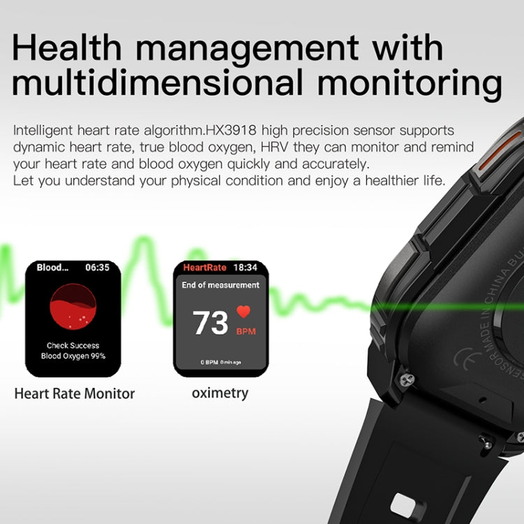 LEMFO DM63 2.13 inch AMOLED Square Screen Smart Watch Android 8.1, Specification:2GB+16GB(Black) - free shipping - PMC TechLife - Order now!