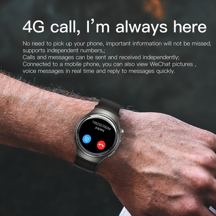 LEMFO DM80 1.43 inch AMOLED Round Screen Smart Watch Android 8.1, Specification:2GB+16GB(Black) - Android Watch by LEMFO | Online Shopping South Africa | PMC TechLife | Buy Now Pay Later Mobicred