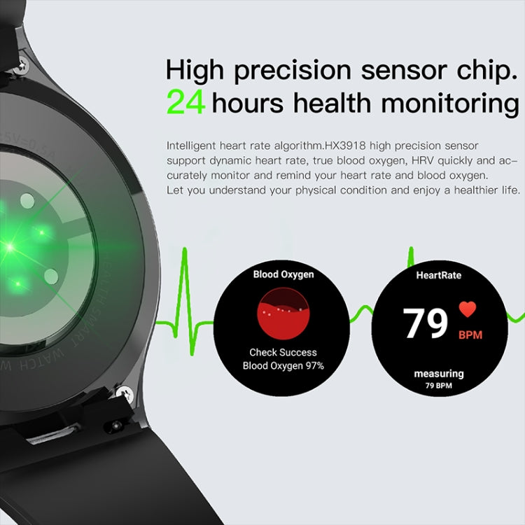 LEMFO DM80 1.43 inch AMOLED Round Screen Smart Watch Android 8.1, Specification:2GB+16GB(Black) - Android Watch by LEMFO | Online Shopping South Africa | PMC TechLife | Buy Now Pay Later Mobicred