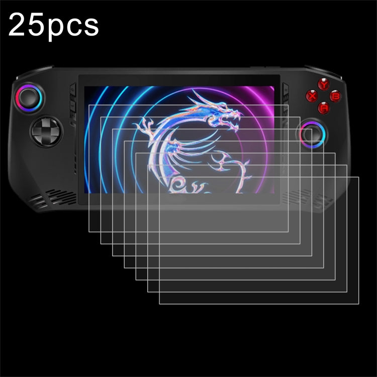 For MSI Claw 7 inch Game Console 25pcs 9H 0.3mm Explosion-proof Tempered Glass Film - Tempered Glass by PMC Jewellery | Online Shopping South Africa | PMC Jewellery | Buy Now Pay Later Mobicred