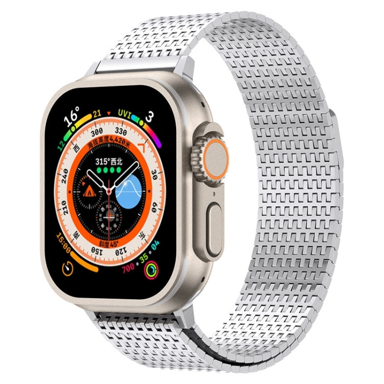 For Apple Watch Series 3 42mm Milanese Loop Magnetic Clasp Stainless Steel Watch Band(Silver) - Watch Bands by PMC TechLife | Online Shopping South Africa | PMC TechLife