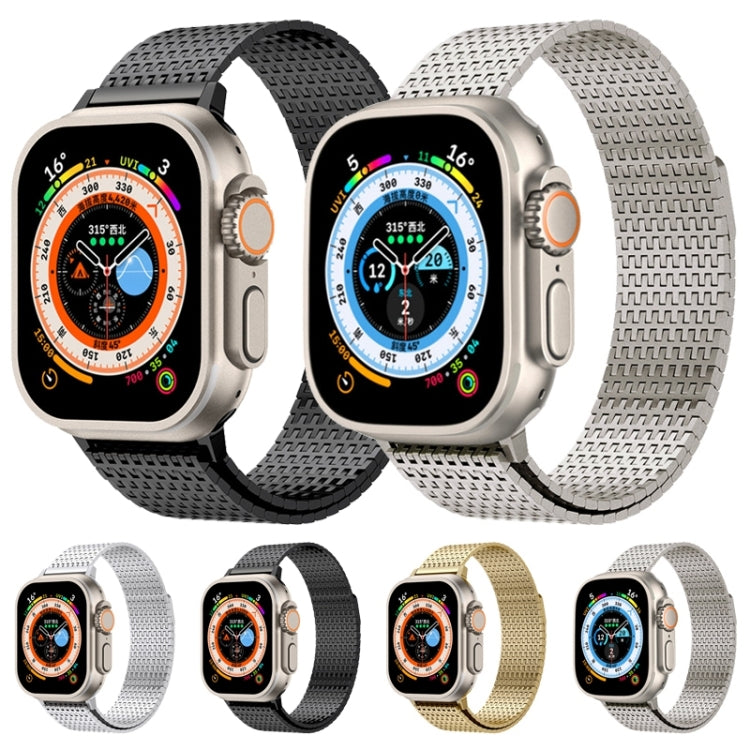 For Apple Watch SE 2023 40mm Milanese Loop Magnetic Clasp Stainless Steel Watch Band(Titanium Gold) - free shipping - PMC TechLife - Order now!