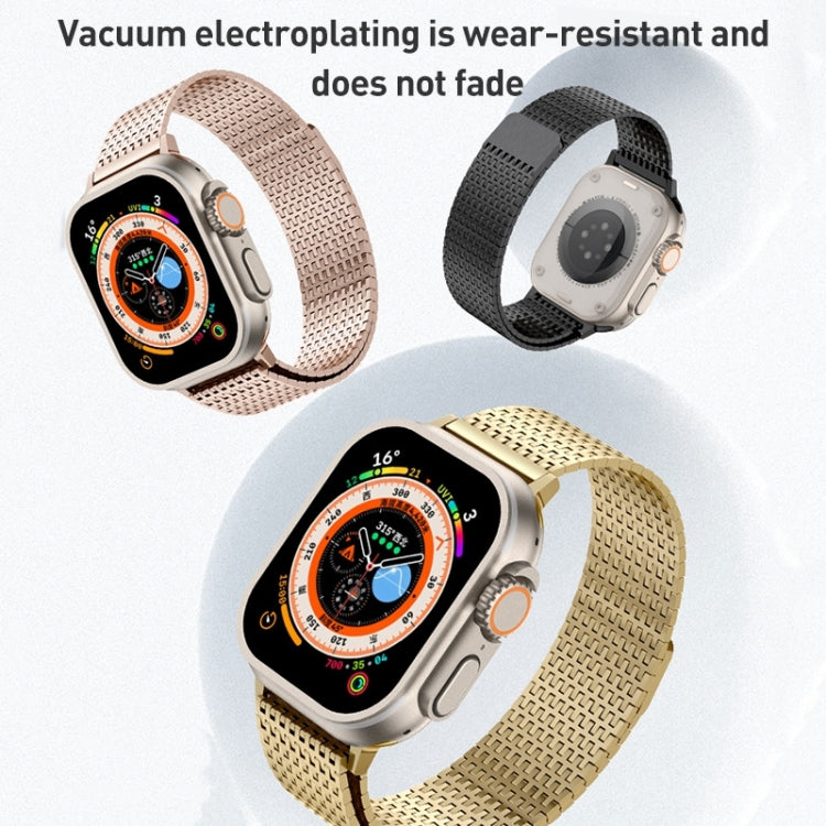 For Apple Watch Series 8 41mm Milanese Loop Magnetic Clasp Stainless Steel Watch Band(Gold) - Watch Bands by PMC TechLife | Online Shopping South Africa | PMC TechLife