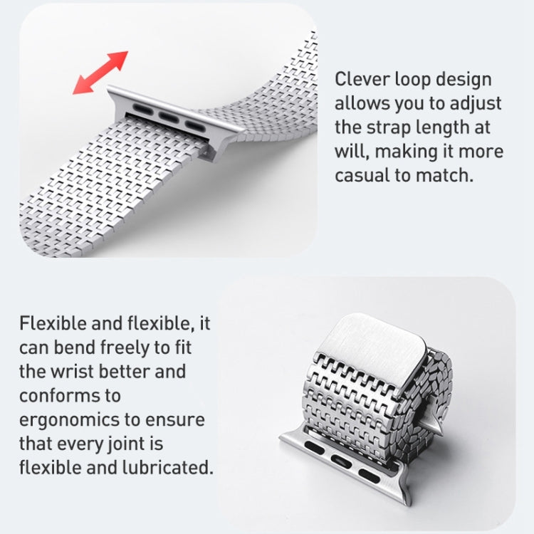 For Apple Watch SE 2022 44mm Milanese Loop Magnetic Clasp Stainless Steel Watch Band(Titanium Gold) - Watch Bands by PMC TechLife | Online Shopping South Africa | PMC TechLife