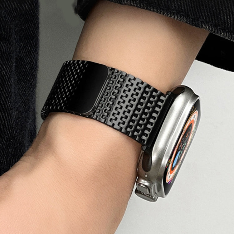For Apple Watch SE 2022 44mm Milanese Loop Magnetic Clasp Stainless Steel Watch Band(Titanium Gold) - Watch Bands by PMC TechLife | Online Shopping South Africa | PMC TechLife