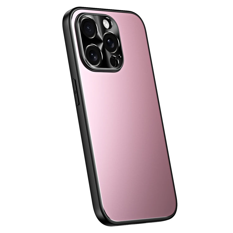 For iPhone 14 Pro R-JUST RJ-61 Electroplating Frosted TPU + PC Phone Case(Pink) - iPhone 14 Pro Cases by R-JUST | Online Shopping South Africa | PMC TechLife | Buy Now Pay Later Mobicred
