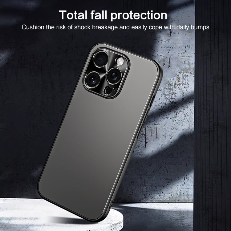For iPhone 13 Pro R-JUST RJ-61 Electroplating Frosted TPU + PC Phone Case(Grey) - iPhone 13 Pro Cases by R-JUST | Online Shopping South Africa | PMC TechLife
