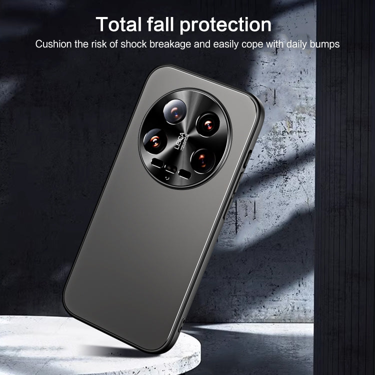 For Xiaomi 14 Ultra R-JUST RJ-61 Electroplating Frosted TPU + PC Phone Case with Holder(Grey) - 14 Ultra Cases by R-JUST | Online Shopping South Africa | PMC TechLife | Buy Now Pay Later Mobicred