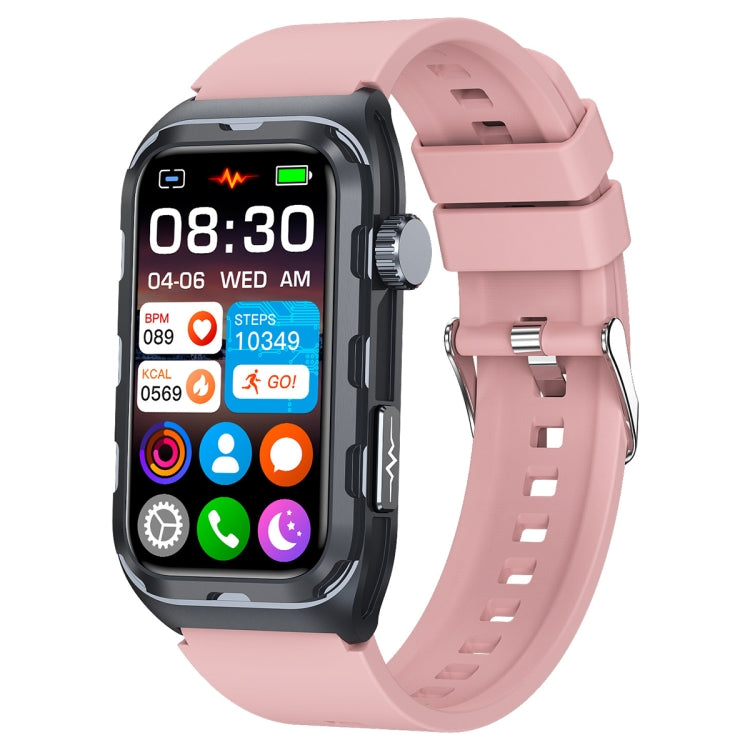 TK79 1.47 inch IP68 Waterproof Smart Watch, Support ECG / Blood Glucose / Blood Oxygen Monitoring / Uric Acid(Pink) - free shipping - PMC TechLife - Order now!