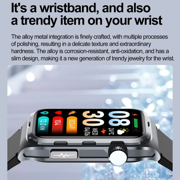 TK79 1.47 inch IP68 Waterproof Smart Watch, Support ECG / Blood Glucose / Blood Oxygen Monitoring / Uric Acid(Beige) - Smart Wristbands by PMC TechLife | Online Shopping South Africa | PMC TechLife | Buy Now Pay Later Mobicred