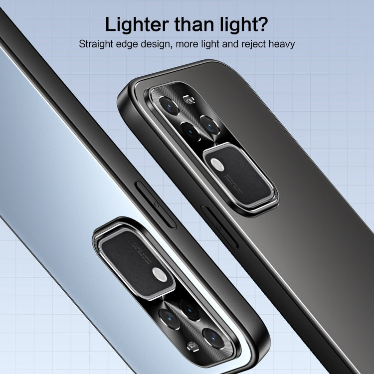 For vivo S18 Pro R-JUST RJ-61 Electroplating Frosted TPU + PC Phone Case with Holder(Blue) - S18 Pro Cases by R-JUST | Online Shopping South Africa | PMC TechLife