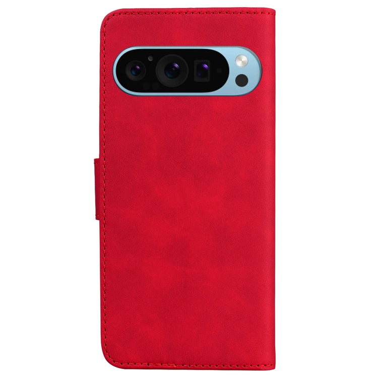 For Google Pixel 9 Pro Skin Feel Pure Color Flip Leather Phone Case(Red) - Google Cases by PMC TechLife | Online Shopping South Africa | PMC TechLife | Buy Now Pay Later Mobicred