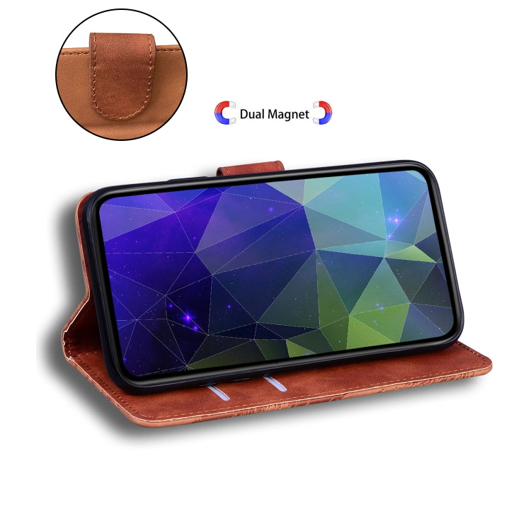 For Google Pixel 9 Skin Feel Pure Color Flip Leather Phone Case(Brown) - Google Cases by PMC TechLife | Online Shopping South Africa | PMC TechLife | Buy Now Pay Later Mobicred