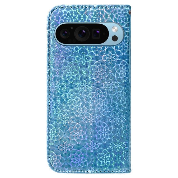 For Google Pixel 9 Pro Colorful Magnetic Buckle Leather Phone Case(Blue) - Google Cases by PMC TechLife | Online Shopping South Africa | PMC TechLife | Buy Now Pay Later Mobicred