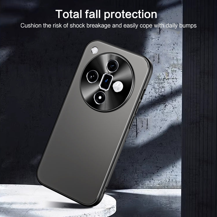 For OPPO Find X7 R-JUST RJ-61 Electroplating Frosted TPU + PC Phone Case with Holder(Silver) - OPPO Cases by R-JUST | Online Shopping South Africa | PMC TechLife | Buy Now Pay Later Mobicred