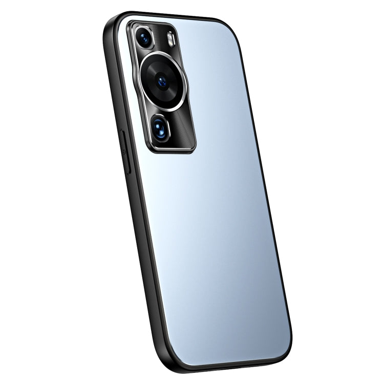 For Huawei P60 / P60 Pro R-JUST RJ-61 Electroplating Frosted TPU + PC Phone Case(Blue) - Huawei Cases by R-JUST | Online Shopping South Africa | PMC TechLife | Buy Now Pay Later Mobicred