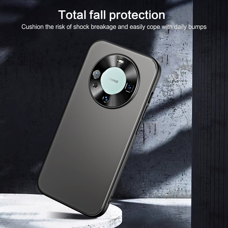 For Huawei Mate 60 R-JUST RJ-61 Electroplating Frosted TPU + PC Phone Case with Holder(Blue) - Huawei Cases by R-JUST | Online Shopping South Africa | PMC TechLife | Buy Now Pay Later Mobicred