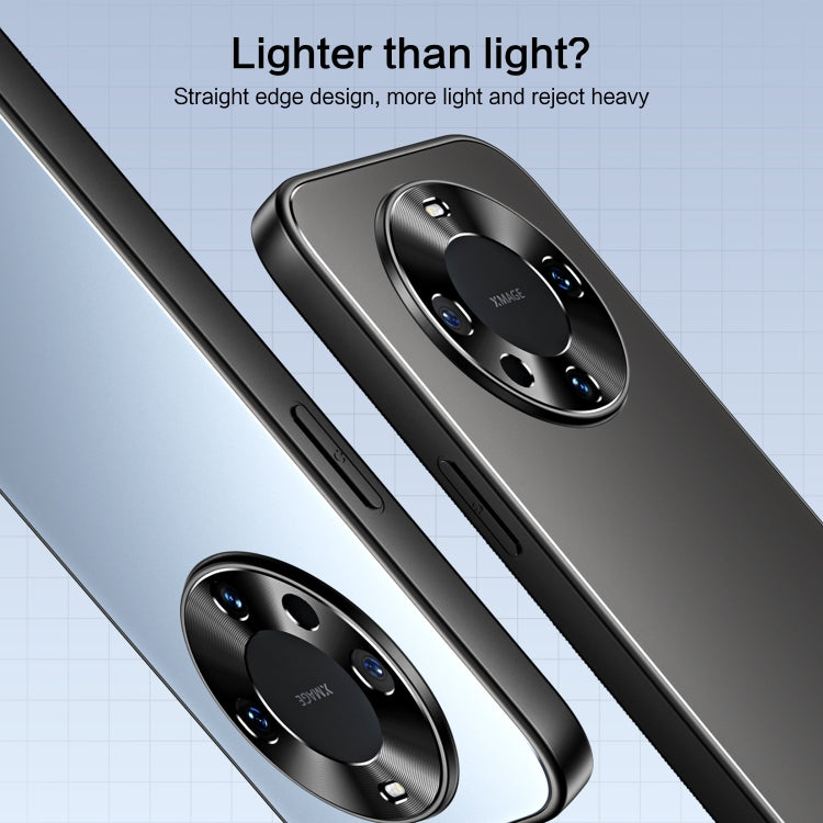 For Huawei Mate 60 Pro R-JUST RJ-61 Electroplating Frosted TPU + PC Phone Case with Holder(Grey) - Huawei Cases by R-JUST | Online Shopping South Africa | PMC TechLife | Buy Now Pay Later Mobicred