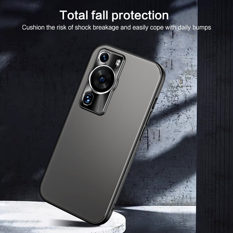 For Huawei P60 / P60 Pro R-JUST RJ-61 Electroplating Frosted TPU + PC Phone Case with Holder(Grey) - Huawei Cases by R-JUST | Online Shopping South Africa | PMC TechLife | Buy Now Pay Later Mobicred