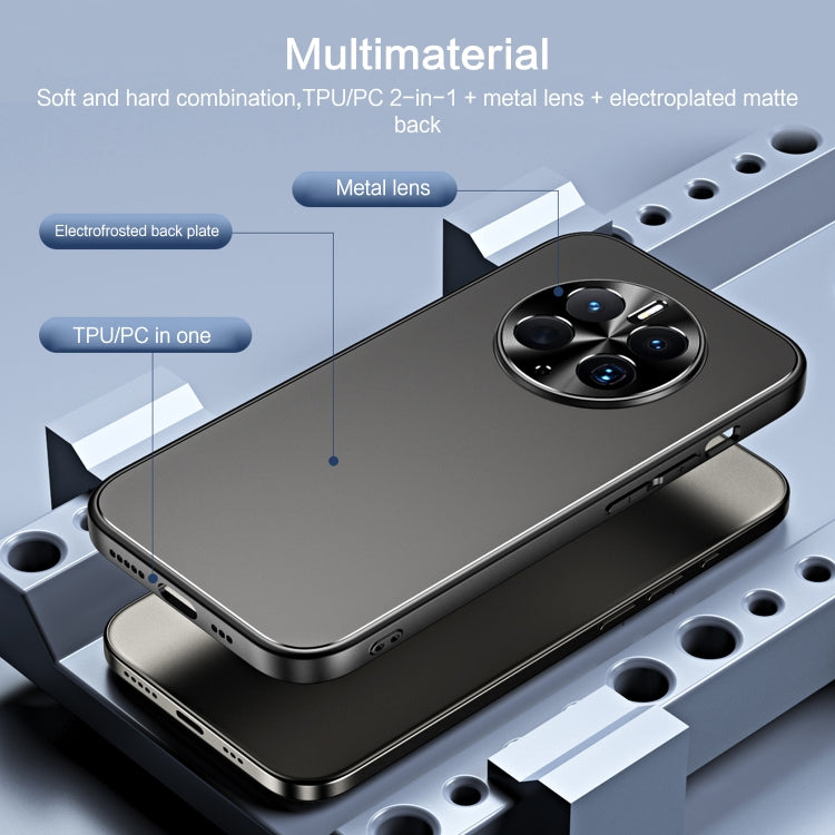For Huawei Mate 50 Pro R-JUST RJ-61 Electroplating Frosted TPU + PC Phone Case with Holder(Silver) - Huawei Cases by R-JUST | Online Shopping South Africa | PMC TechLife