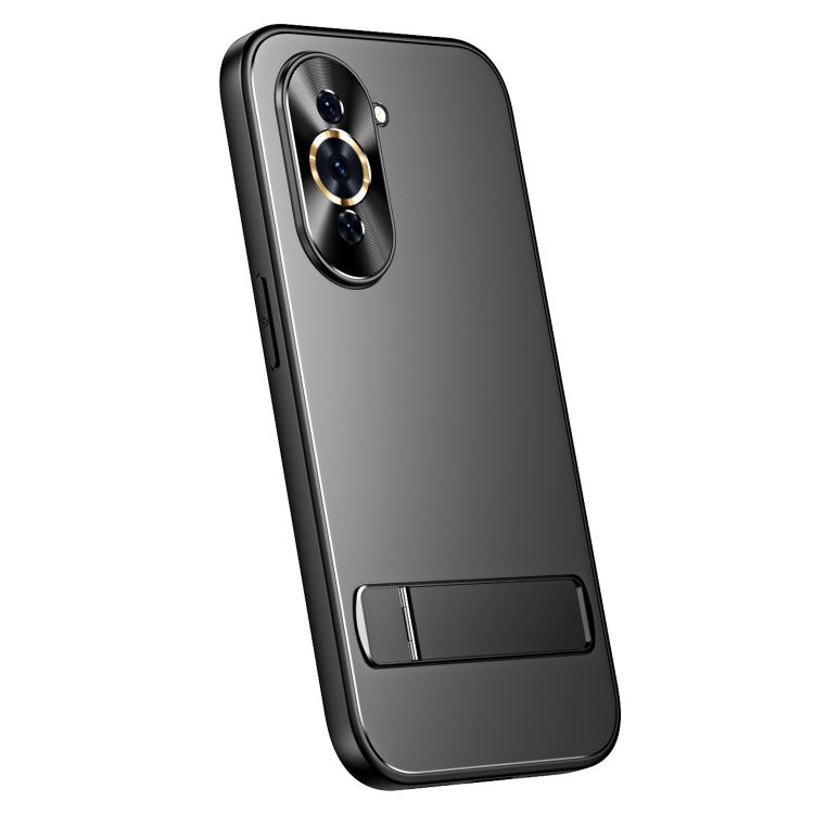 For Huawei nova 10 Pro R-JUST RJ-61 Electroplating Frosted TPU + PC Phone Case with Holder(Grey) - Huawei Cases by R-JUST | Online Shopping South Africa | PMC TechLife