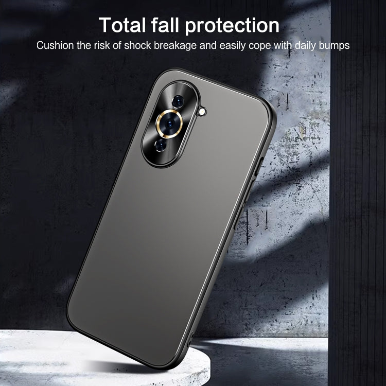 For Huawei nova 10 Pro R-JUST RJ-61 Electroplating Frosted TPU + PC Phone Case with Holder(Pink) - Huawei Cases by R-JUST | Online Shopping South Africa | PMC TechLife | Buy Now Pay Later Mobicred