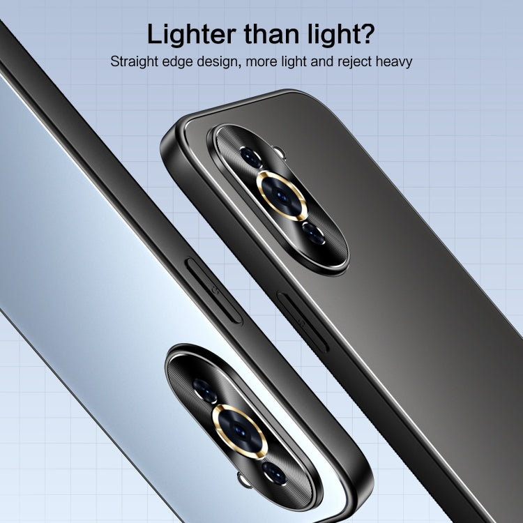 For Huawei nova 10 R-JUST RJ-61 Electroplating Frosted TPU + PC Phone Case with Holder(Blue) - Huawei Cases by R-JUST | Online Shopping South Africa | PMC TechLife | Buy Now Pay Later Mobicred