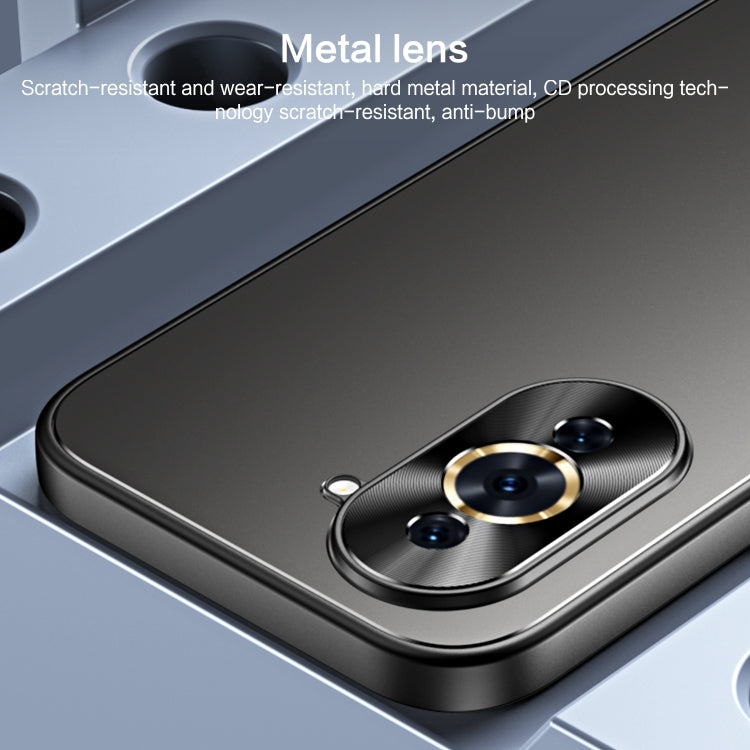 For Huawei nova 10 R-JUST RJ-61 Electroplating Frosted TPU + PC Phone Case with Holder(Blue) - Huawei Cases by R-JUST | Online Shopping South Africa | PMC TechLife | Buy Now Pay Later Mobicred