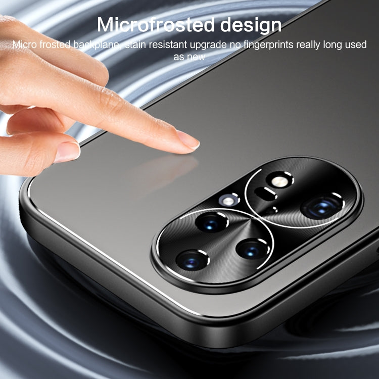 For Huawei P50 Pro R-JUST RJ-61 Electroplating Frosted TPU + PC Phone Case with Holder(Grey) - Huawei Cases by R-JUST | Online Shopping South Africa | PMC TechLife | Buy Now Pay Later Mobicred