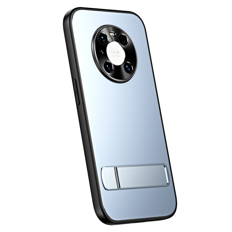 For Huawei Mate 40 Pro R-JUST RJ-61 Electroplating Frosted TPU + PC Phone Case with Holder(Blue) - Huawei Cases by R-JUST | Online Shopping South Africa | PMC TechLife