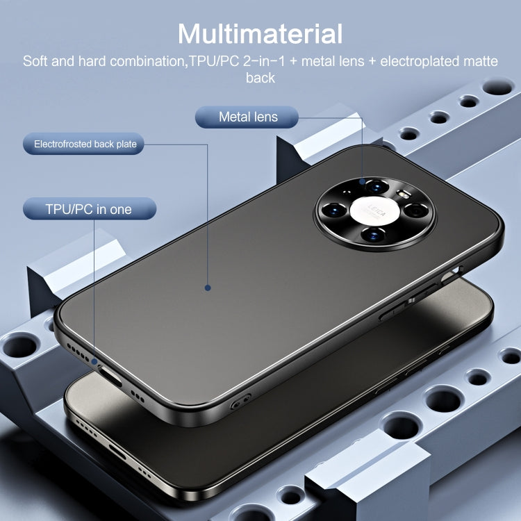 For Huawei Mate 40 R-JUST RJ-61 Electroplating Frosted TPU + PC Phone Case with Holder(Grey) - Huawei Cases by R-JUST | Online Shopping South Africa | PMC TechLife