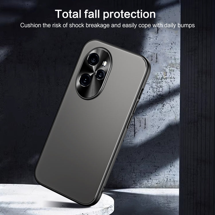 For Honor 100 Pro R-JUST RJ-61 Electroplating Frosted TPU + PC Phone Case(Silver) - Honor Cases by R-JUST | Online Shopping South Africa | PMC TechLife | Buy Now Pay Later Mobicred