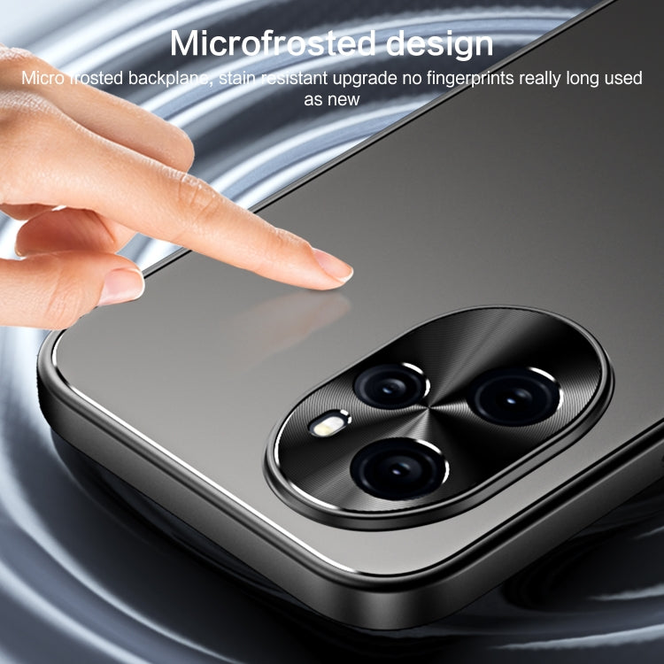 For Honor 100 R-JUST RJ-61 Electroplating Frosted TPU + PC Phone Case(Silver) - Honor Cases by R-JUST | Online Shopping South Africa | PMC TechLife