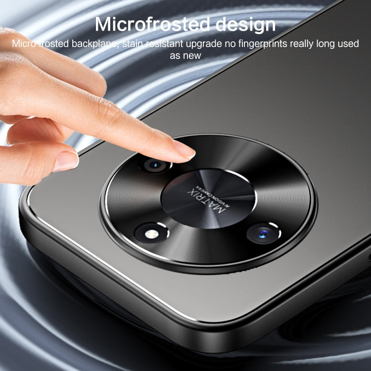 For Honor X50 R-JUST RJ-61 Electroplating Frosted TPU + PC Phone Case(Blue) - Honor Cases by R-JUST | Online Shopping South Africa | PMC TechLife