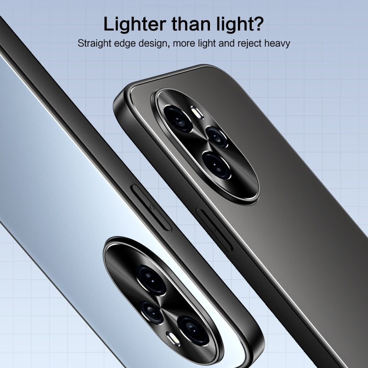 For Honor 100 Pro R-JUST RJ-61 Electroplating Frosted TPU + PC Phone Case with Holder(Silver) - Honor Cases by R-JUST | Online Shopping South Africa | PMC TechLife | Buy Now Pay Later Mobicred