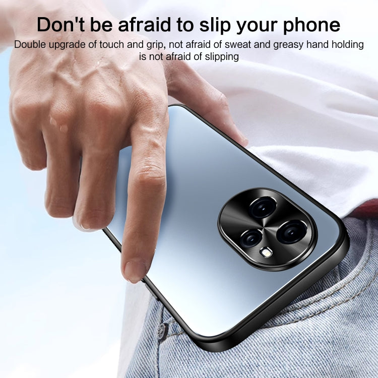 For Honor 100 Pro R-JUST RJ-61 Electroplating Frosted TPU + PC Phone Case with Holder(Blue) - Honor Cases by R-JUST | Online Shopping South Africa | PMC TechLife | Buy Now Pay Later Mobicred