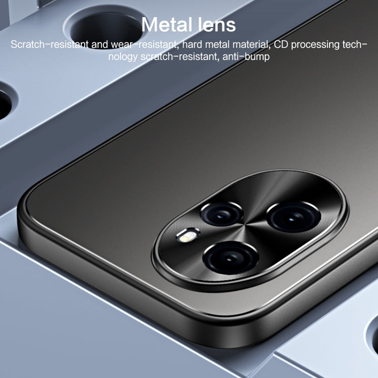 For Honor 100 R-JUST RJ-61 Electroplating Frosted TPU + PC Phone Case with Holder(Pink) - Honor Cases by R-JUST | Online Shopping South Africa | PMC TechLife | Buy Now Pay Later Mobicred