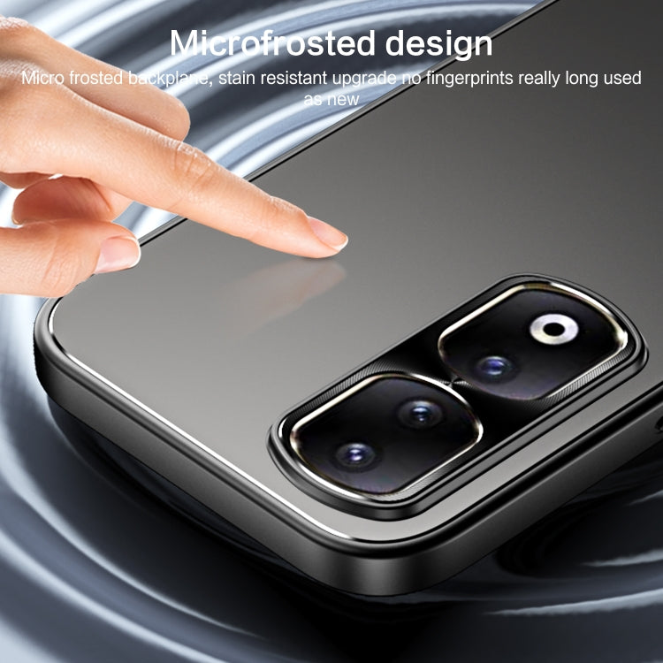 For Honor 90 Pro R-JUST RJ-61 Electroplating Frosted TPU + PC Phone Case with Holder(Silver) - Honor Cases by R-JUST | Online Shopping South Africa | PMC TechLife | Buy Now Pay Later Mobicred