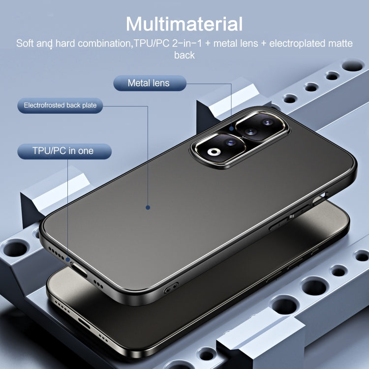 For Honor 90 R-JUST RJ-61 Electroplating Frosted TPU + PC Phone Case with Holder(Silver) - free shipping - PMC TechLife - Order now!