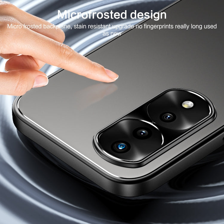 For Honor 70 Pro R-JUST RJ-61 Electroplating Frosted TPU + PC Phone Case with Holder(Grey) - Honor Cases by R-JUST | Online Shopping South Africa | PMC TechLife