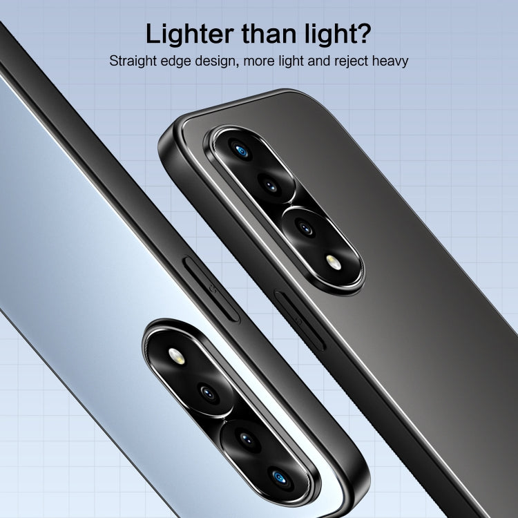 For Honor 70 R-JUST RJ-61 Electroplating Frosted TPU + PC Phone Case with Holder(Silver) - Honor Cases by R-JUST | Online Shopping South Africa | PMC TechLife | Buy Now Pay Later Mobicred