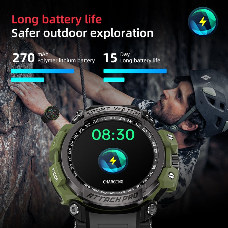 LOKMAT ATTACK Pro 1.39 inch BT5.1 Smart Sport Watch, Support Bluetooth Call / Sleep / Heart Rate / Blood Pressure Health Monitor(Silver Black) - free shipping - PMC TechLife - Order now!