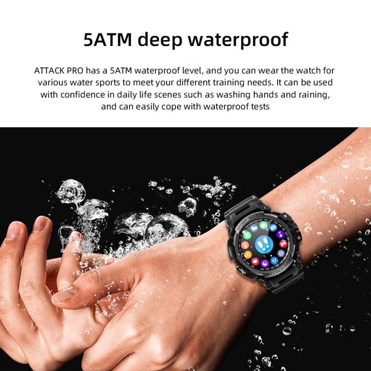 LOKMAT ATTACK Pro 1.39 inch BT5.1 Smart Sport Watch, Support Bluetooth Call / Sleep / Heart Rate / Blood Pressure Health Monitor(Silver Black) - free shipping - PMC TechLife - Order now!