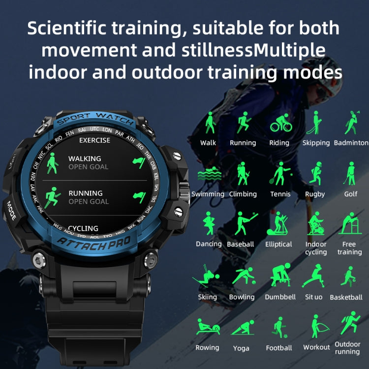 LOKMAT ATTACK Pro 1.39 inch BT5.1 Smart Sport Watch, Support Bluetooth Call / Sleep / Heart Rate / Blood Pressure Health Monitor(Silver Black) - free shipping - PMC TechLife - Order now!