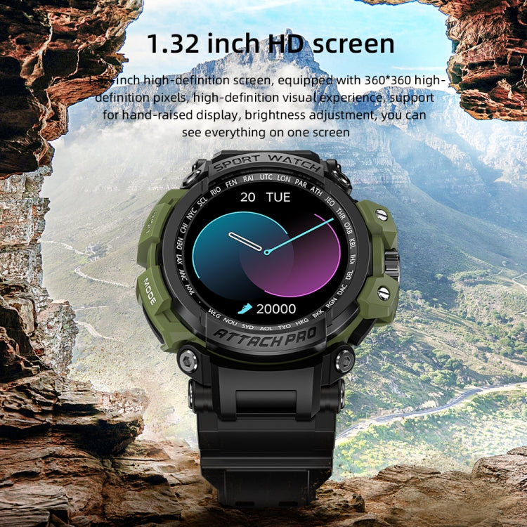 LOKMAT ATTACK Pro 1.32 inch BT5.1 Smart Sport Watch, Support Bluetooth Call / Sleep / Blood Oxygen / Heart Rate / Blood Pressure Health Monitor(Black) - free shipping - PMC TechLife - Order now!